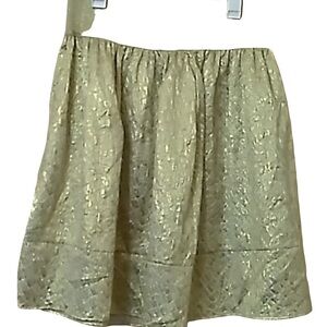 Ashley Stewart woman gold shimmer skirt size 12W